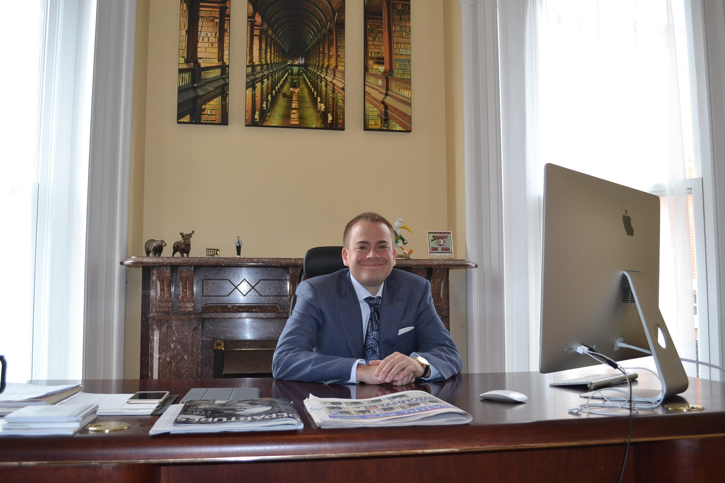 Matt at his desk